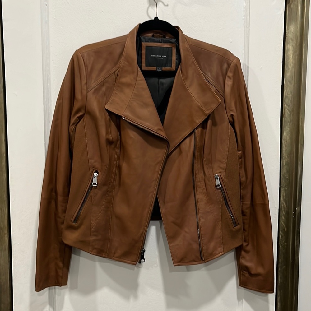 Marc New York Tan Leather Jacket